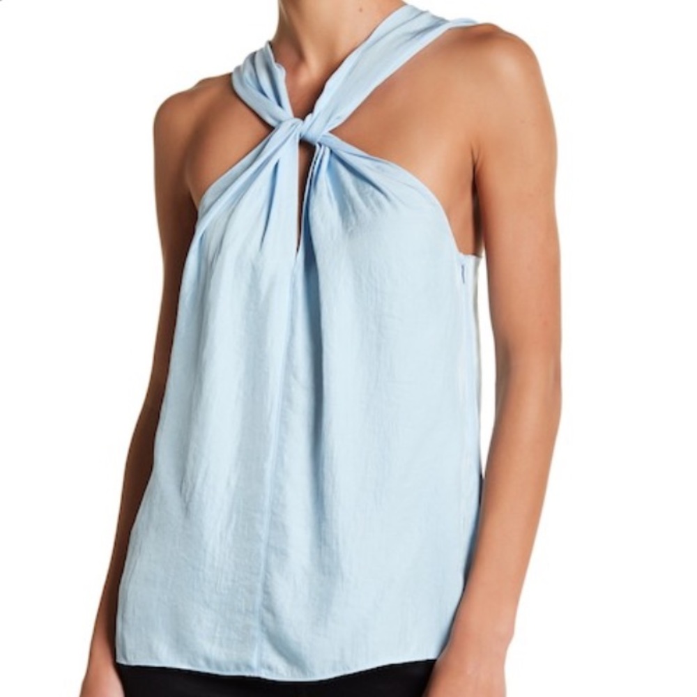 Rag & Bone Sky Blue Collins Keyhole Top - Picture 2 of 5